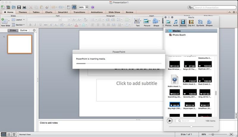put a youtube video in a powerpoint for mac