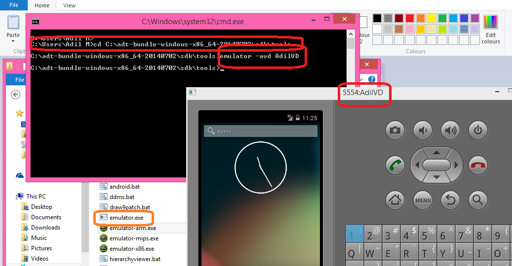 run android emulator from command line mac